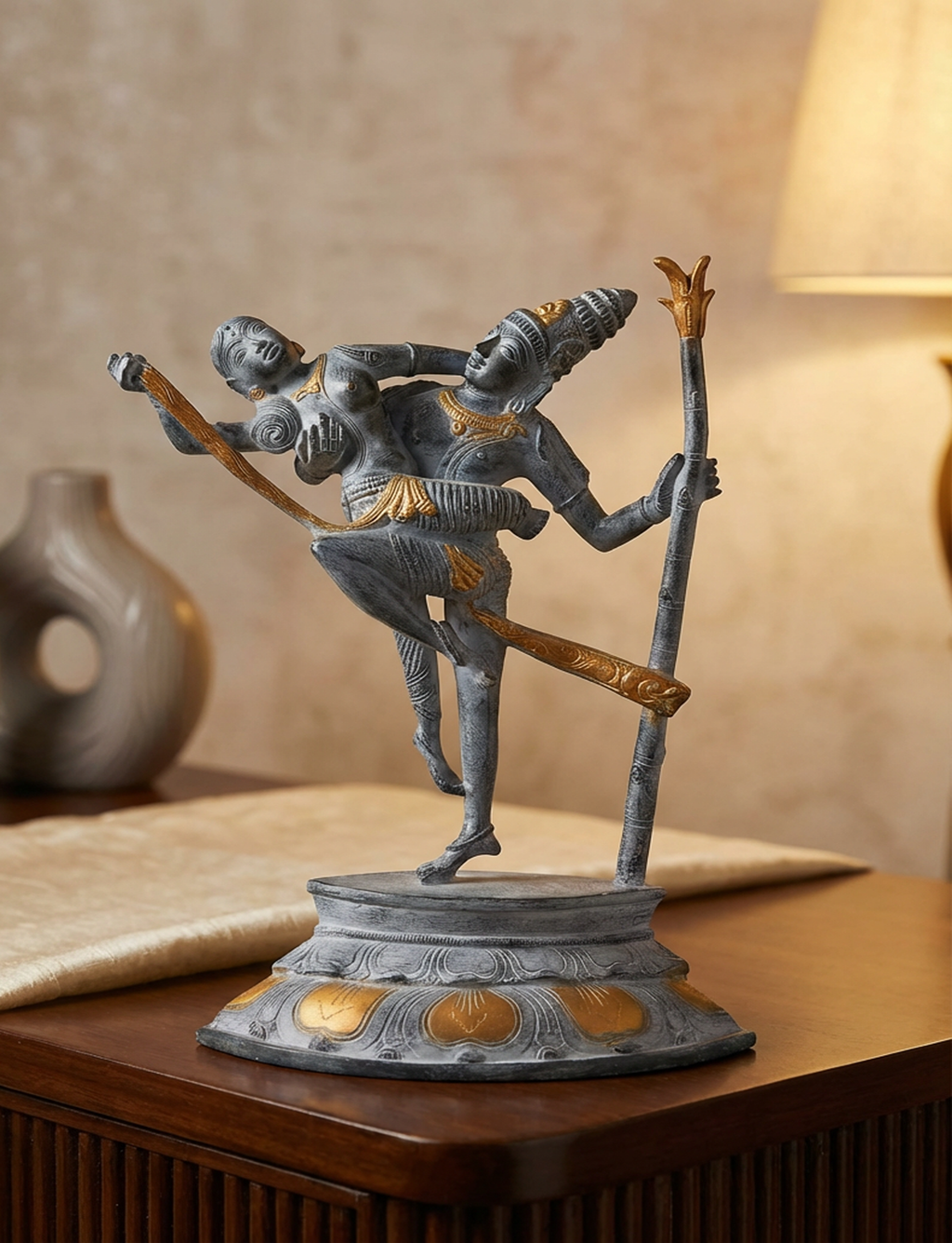 Kama Deva Brass Idol | 13 Inch Fine Handcrafted Statue (6kg) | Hindu God of Love & Desire | Premium Brass Sculpture | Home Temple Decor