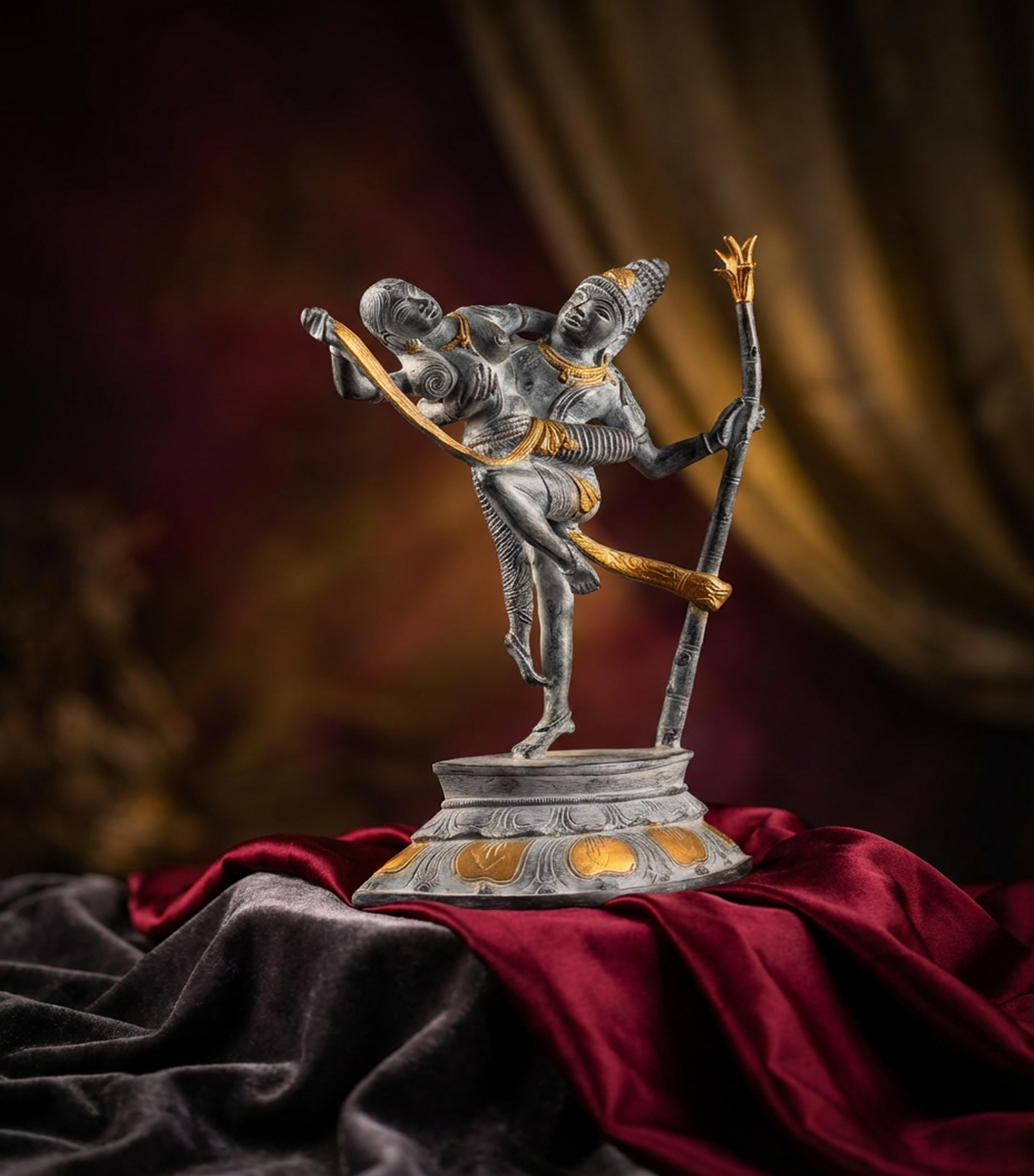 Kama Deva Brass Idol | 13 Inch Fine Handcrafted Statue (6kg) | Hindu God of Love & Desire | Premium Brass Sculpture | Home Temple Decor