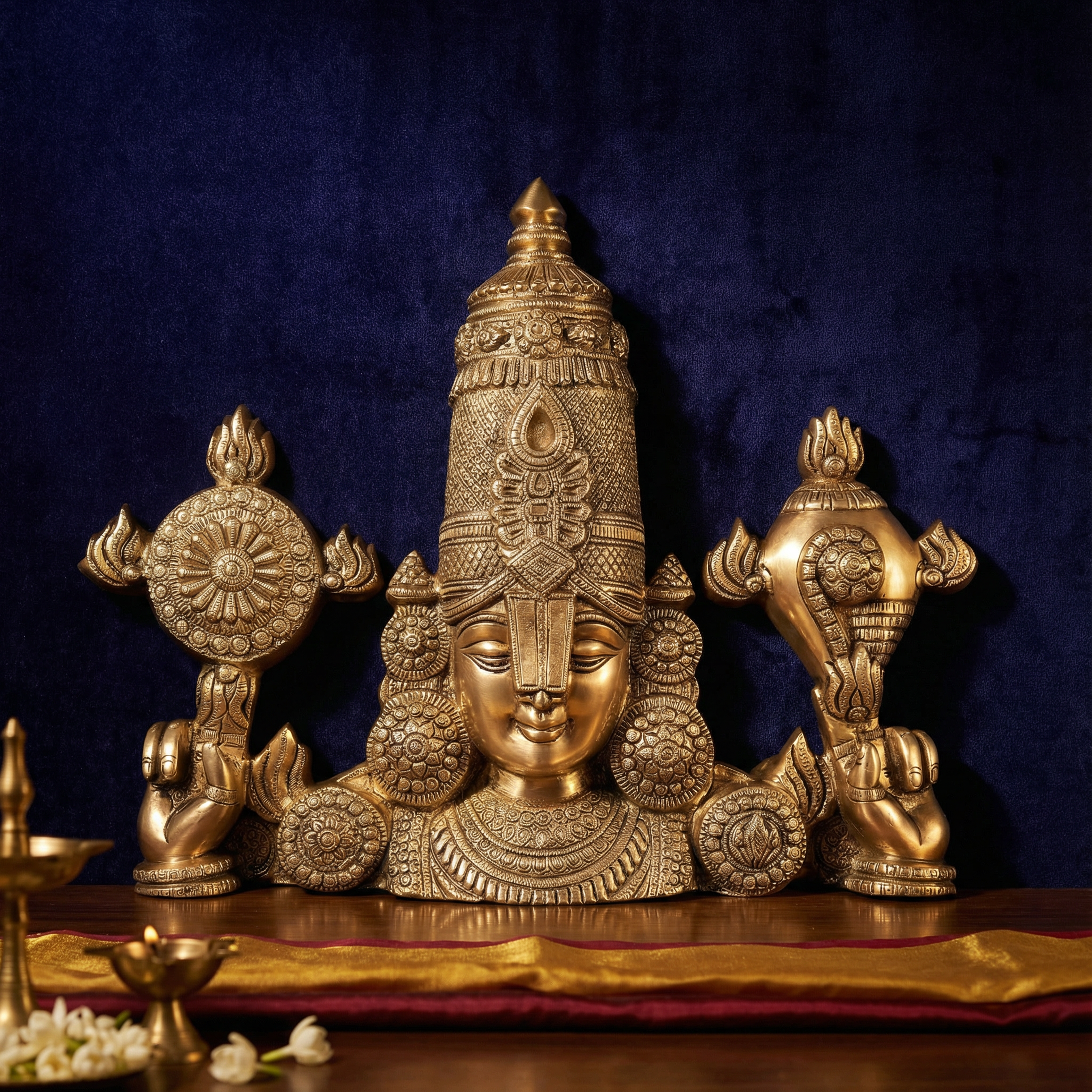 Tirupati Balaji Brass Wall Hanging | 20 inch | Wall Decor