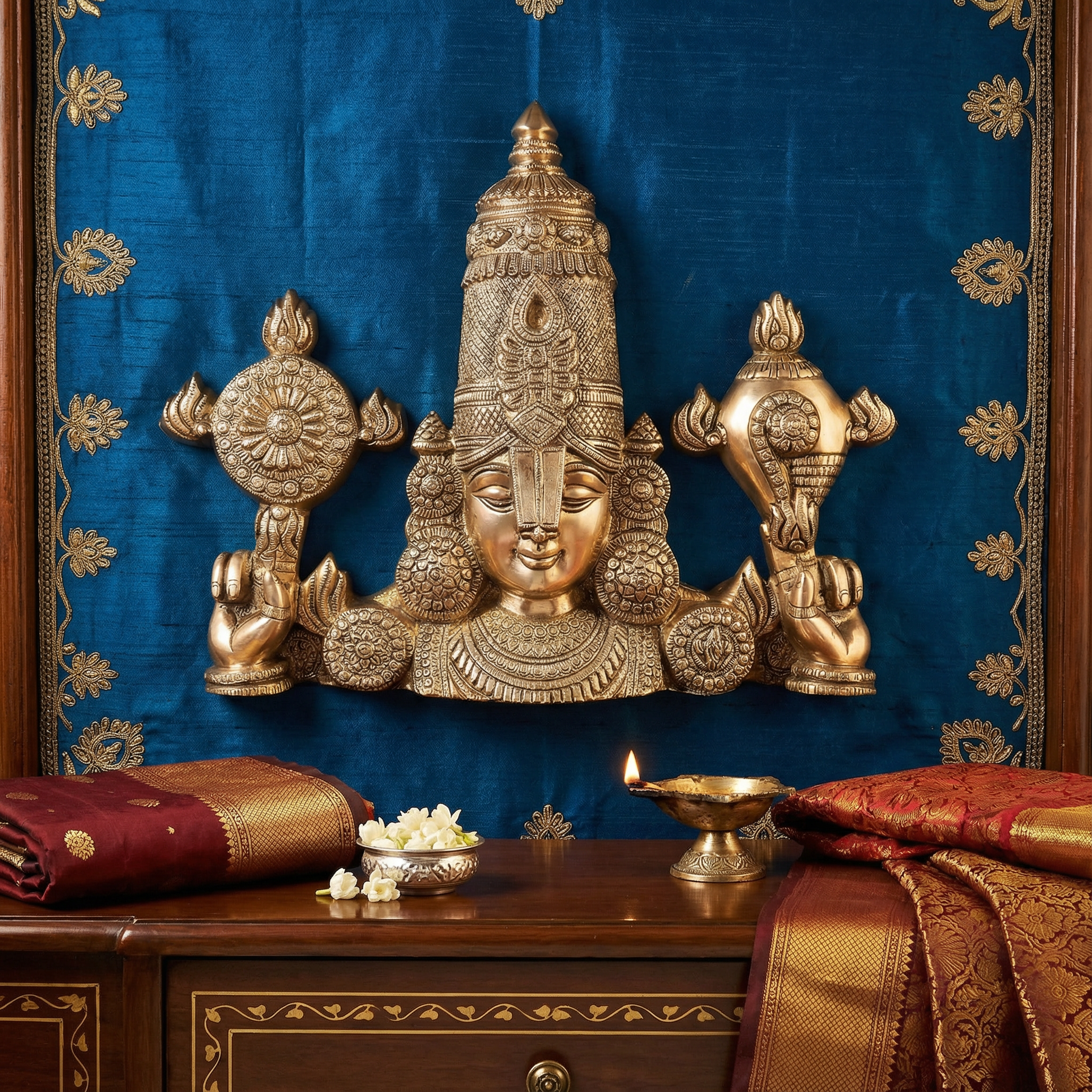 Tirupati Balaji Brass Wall Hanging | 20 inch | Wall Decor